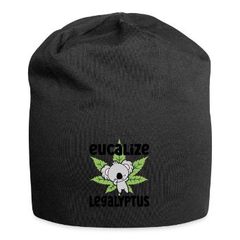 Eucalize Legalyptus Meme Koala Weed Lover - Jersey-Beanie - Schwarz - Vorne