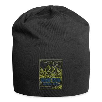 Parc national de Grand Teton Rétro minimaliste - Bonnet en jersey - noir - Devant