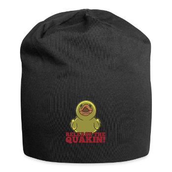 Yellow Duck Release The Quackin! Funny - Jersey Beanie - black - Front