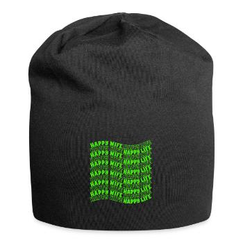 Happy Wife Happy Life Engagement Marriage - Jersey-Beanie - Schwarz - Vorne