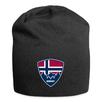 Norway - Norge - Norwegen - Wappen - Jersey-Beanie - Schwarz - Vorne