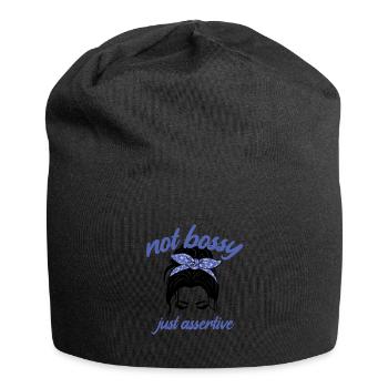 Pas autoritaire juste assertif drôle Dire - Bonnet en jersey - noir - Devant