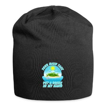 Holiday Beach Island Drinking - Jersey Beanie - black - Front