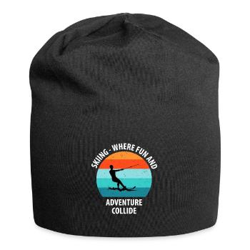 Wasserskier Wasserski Wasserskifahrer - Jersey-Beanie - Schwarz - Vorne