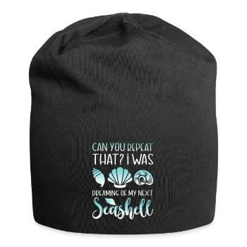 Womens Shelling Shell Collecting Seashells - Jersey-Beanie - Schwarz - Vorne