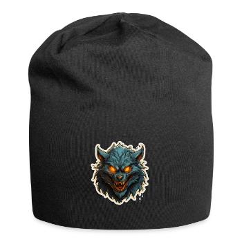 Loup-garou d’Halloween - Bonnet en jersey - noir - Devant