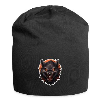 Loup-garou d’Halloween - Bonnet en jersey - noir - Devant