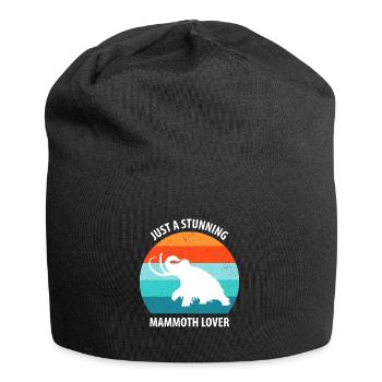 Lustiges Mammut Steinzeit Eiszeit Design Urzeit - Jersey-Beanie - Schwarz - Vorne