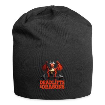 Soulevé de terre et dragons RPG Workout Gym - Bonnet en jersey - noir - Devant