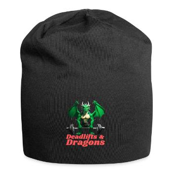 Soulevé de terre et dragons RPG Workout Gym - Bonnet en jersey - noir - Devant