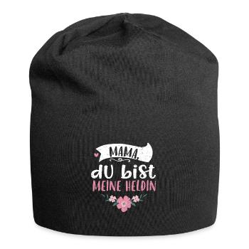 Mama, du bist meine Heldin - Jersey-Beanie - Schwarz - Vorne