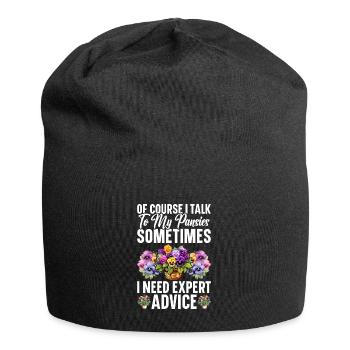 Pansy Seeds Pansies for Outdoors Pansy Flower - Jersey Beanie - black - Front