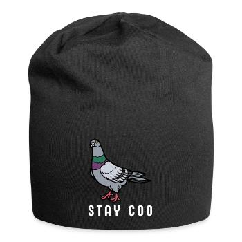 Stay Coo Bird | Funny Cool Pigeon Birding - Jersey Beanie - black - Front