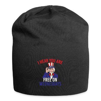 Drapeau américain Vintage Biden gratuit le mercredi - Bonnet en jersey - noir - Devant