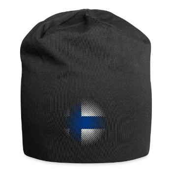 Finland flag banner country Suomi Helsinki - Jersey Beanie - black - Front