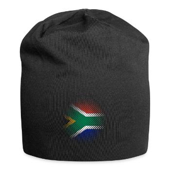 Afrique du Sud Drapeau Points Used Look - Bonnet en jersey - noir - Devant