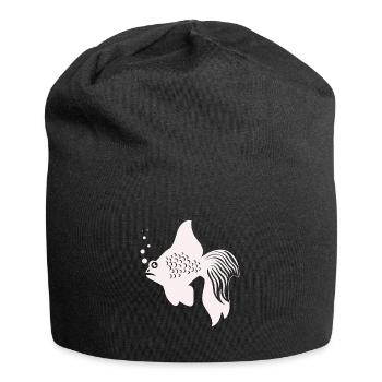 Fisch Aquarium Meerestier Klima Umweltschutz - Jersey-Beanie - Schwarz - Vorne