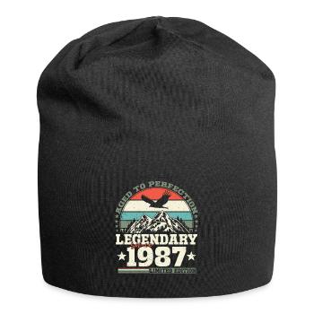 Legendary 1987 Vintage born Birthday Gift - Jersey Beanie - black - Front