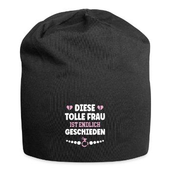 Diese Tolle Frau Ist Endlich Geschieden Scheidung - Jersey-Beanie - Schwarz - Vorne