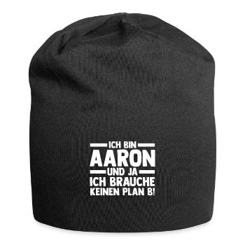 Prénom Aaron - Bonnet en jersey - noir - Devant