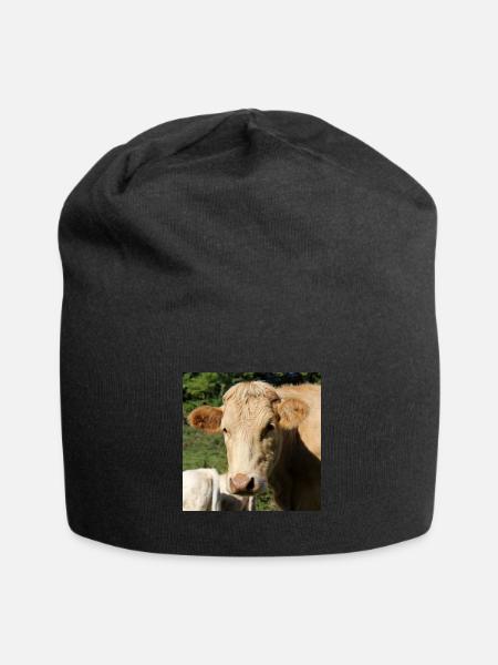 Affiche vache - Bonnet en jersey - noir
