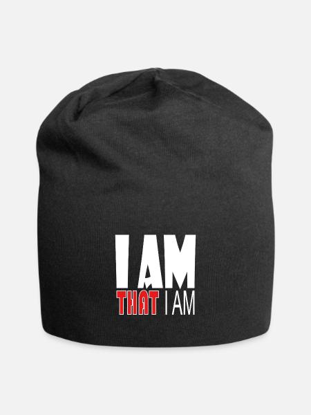 I AM THAT I AM - Jersey-Beanie - Schwarz