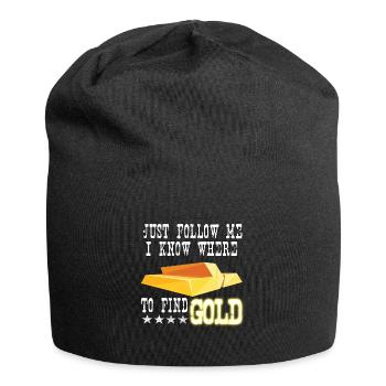 Gold Panner Gold Prospector Gold Miner Gold Gift - Jersey Beanie - black - Front