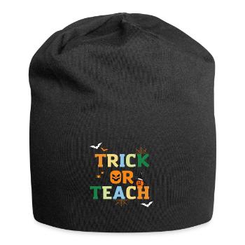 Trick or Teach Lehrer Halloween Geschenk - Jersey-Beanie - Schwarz - Vorne