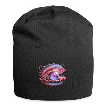 Perle für einen Strandmuschel Liebhaber - Jersey-Beanie - Schwarz - Vorne