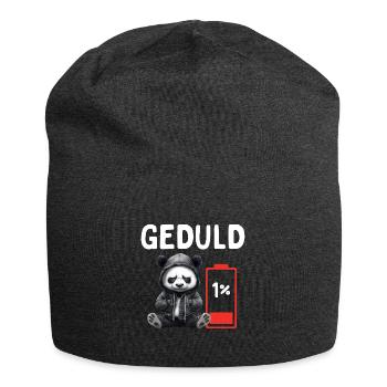 Geduld 1% Panda Bürohumor - Jersey-Beanie - Anthrazit - Vorne