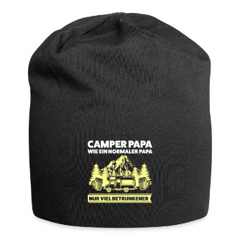 Camper Papa Camping Geschenk - Jersey-Beanie - Schwarz - Vorne
