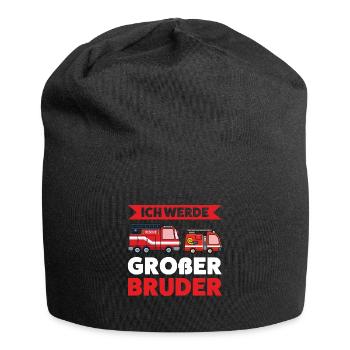 Großer Bruder Feuerwehr Grosser Bruder Geschenk - Jersey-Beanie - Schwarz - Vorne