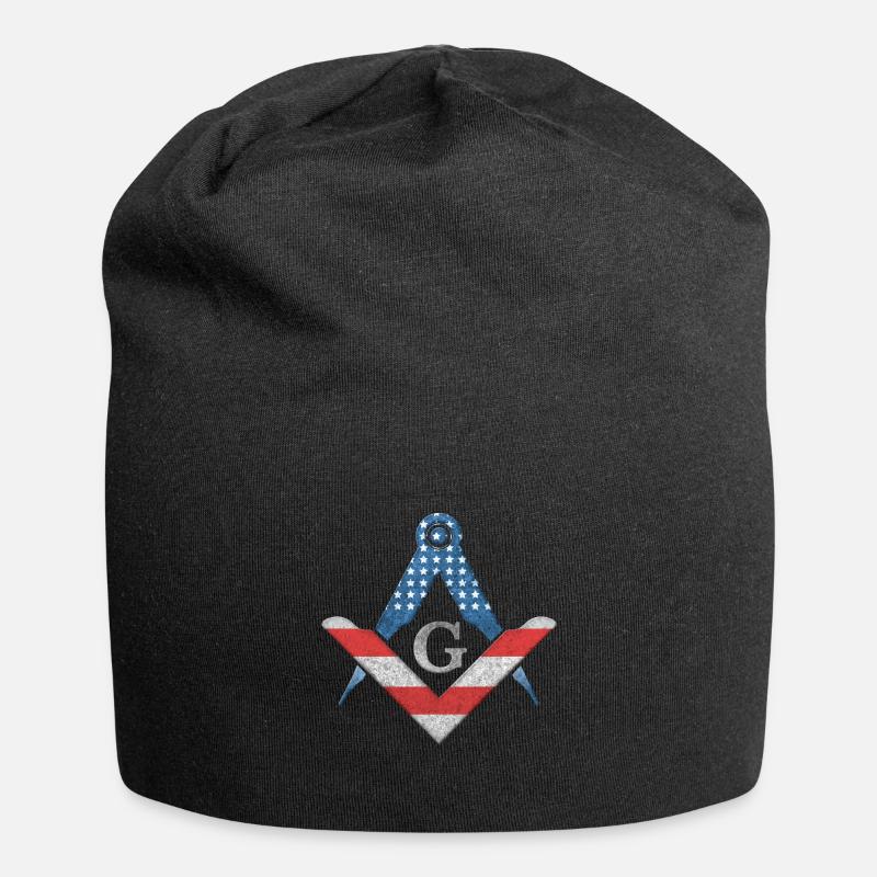 Masonic Freemasonry Fraternal - Jersey-Beanie - Schwarz
