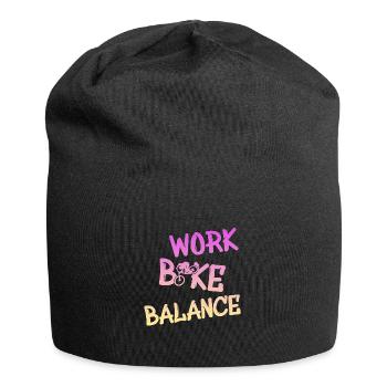 work bike balance bike biker - Jersey-Beanie - Schwarz - Vorne