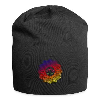 Lotus Mandala | Spiritual New Age Buddhist Yoga T- - Jersey-Beanie - Schwarz - Vorne