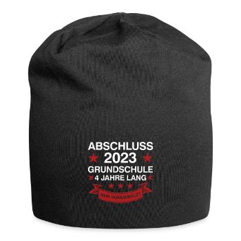 Grundschule Abschluss 2023 Grundschüler Geschenk - Jersey-Beanie - Schwarz - Vorne