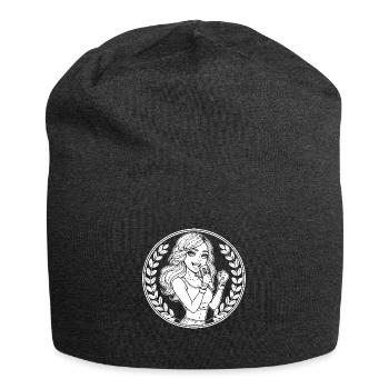 Singing Girl - Children's Design for the Singer - Jersey Beanie - charcoal grey - Front