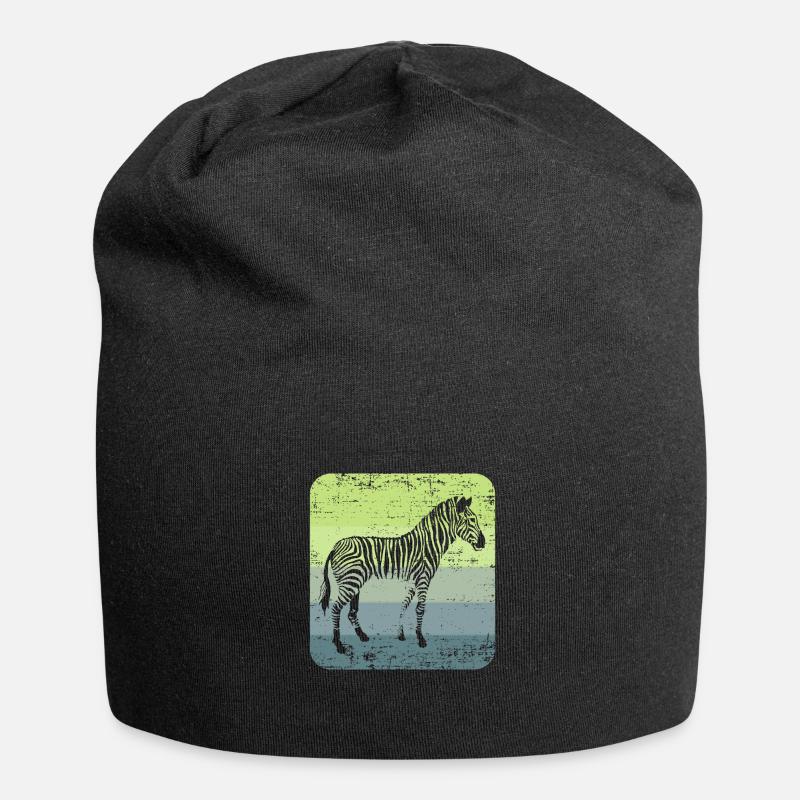 Zebra - Jersey-Beanie - Schwarz