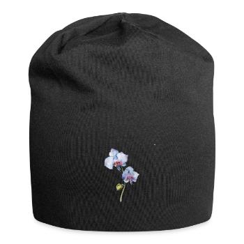 Blume - Jersey-Beanie - Schwarz - Vorne