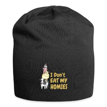 I Don't Eat My Homies Tierschutz Veganer - Jersey-Beanie - Schwarz - Vorne