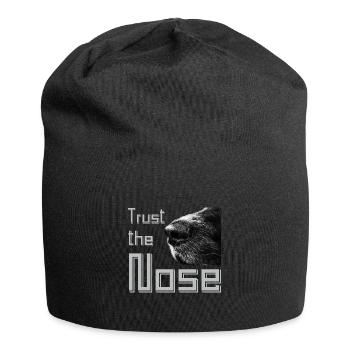 Nose Work Dog Sniffer Dog Service Dogs Gift - Jersey Beanie - black - Front