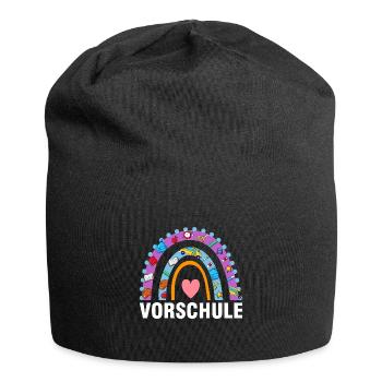 Vorschule Regenbogen Vorschüler Geschenk - Jersey-Beanie - Schwarz - Vorne