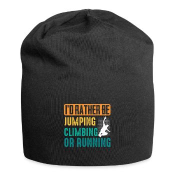 Parkour Freerunning Traceur - Jersey-Beanie - Schwarz - Vorne