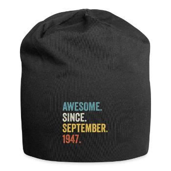 Génial depuis septembre 1947 75ème anniversaire - Bonnet en jersey - noir - Devant