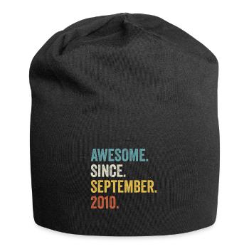 Awesome Since September 2010 12. Geburtstag - Jersey-Beanie - Schwarz - Vorne