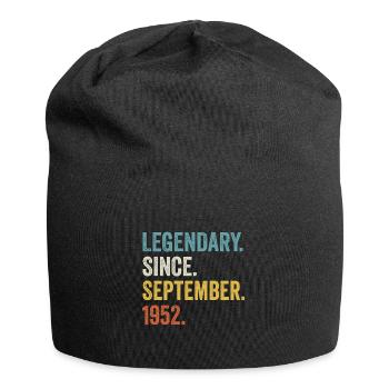 Legendary Since September 1952 70. Geburtstag - Jersey-Beanie - Schwarz - Vorne