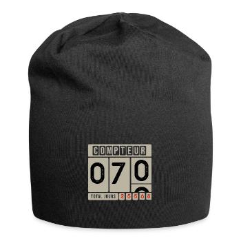 70 birthday TO COMPTEUR gift humor 70 years - Jersey Beanie - black - Front
