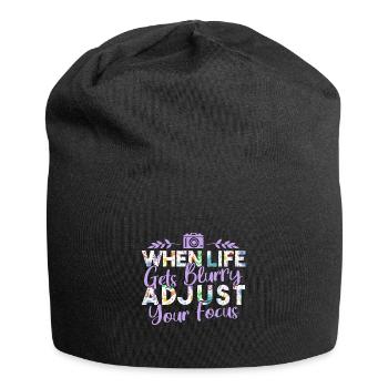 Photography Camera Lens Flowers - Jersey-Beanie - Schwarz - Vorne