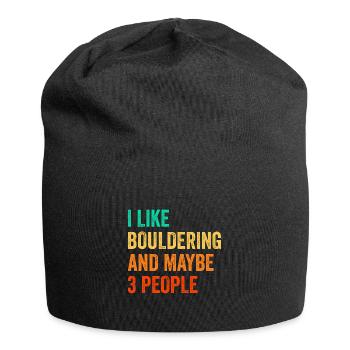 I Like Bouldering And Maybe 3 People Climbing Boul - Jersey-Beanie - Schwarz - Vorne