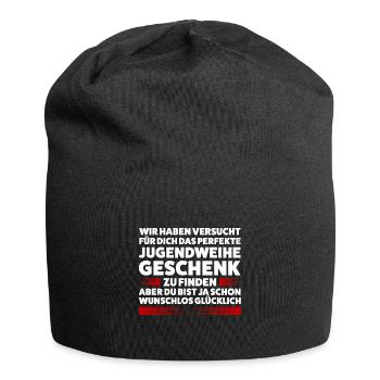 Jugendweihe Jugend Jugendfeier Geschenk - Jersey-Beanie - Schwarz - Vorne